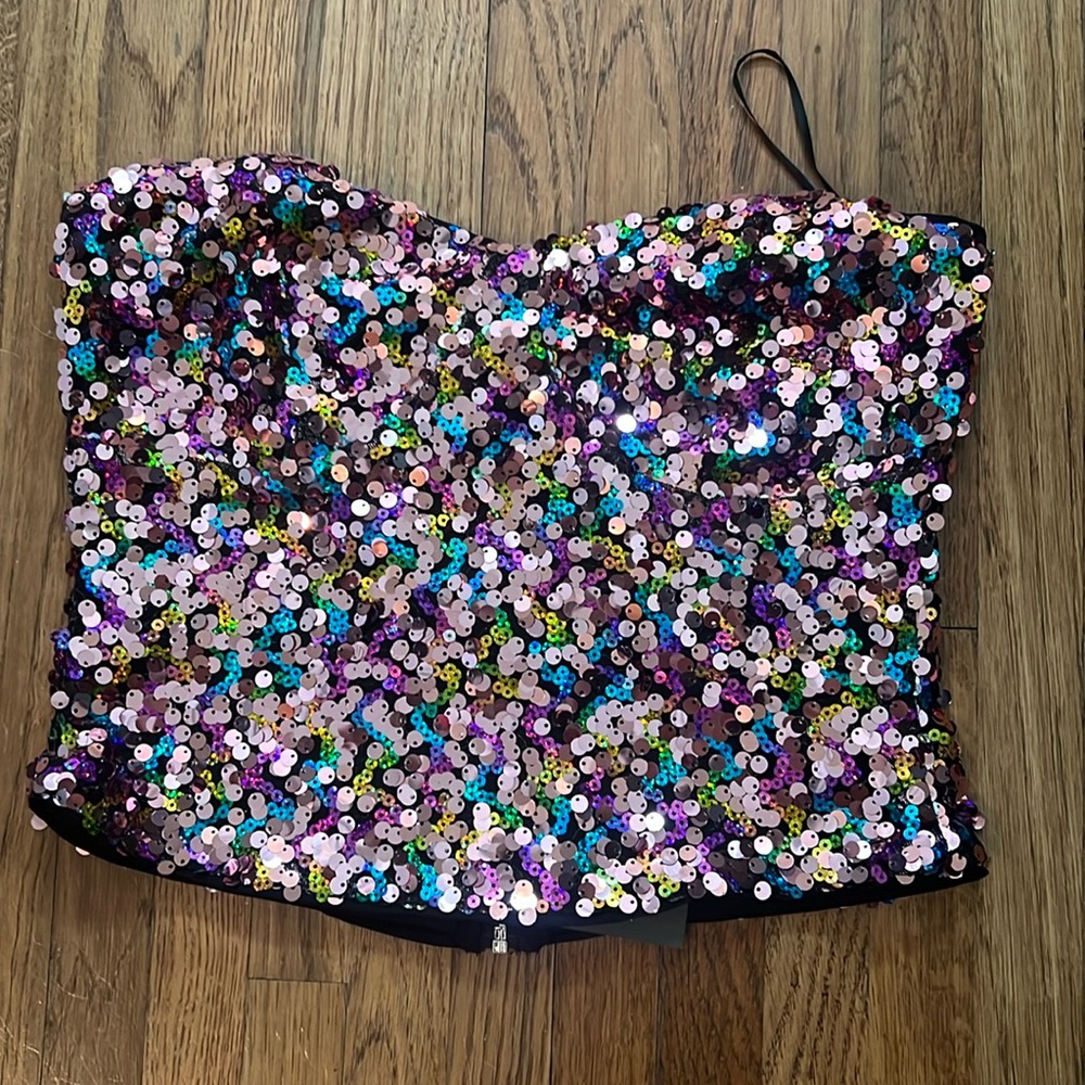 Sequin tube top